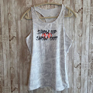 Women's Under Armour Tank Top Size M White Gray